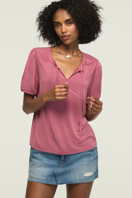 SANDWASH TIE FRONT TOP, image 1