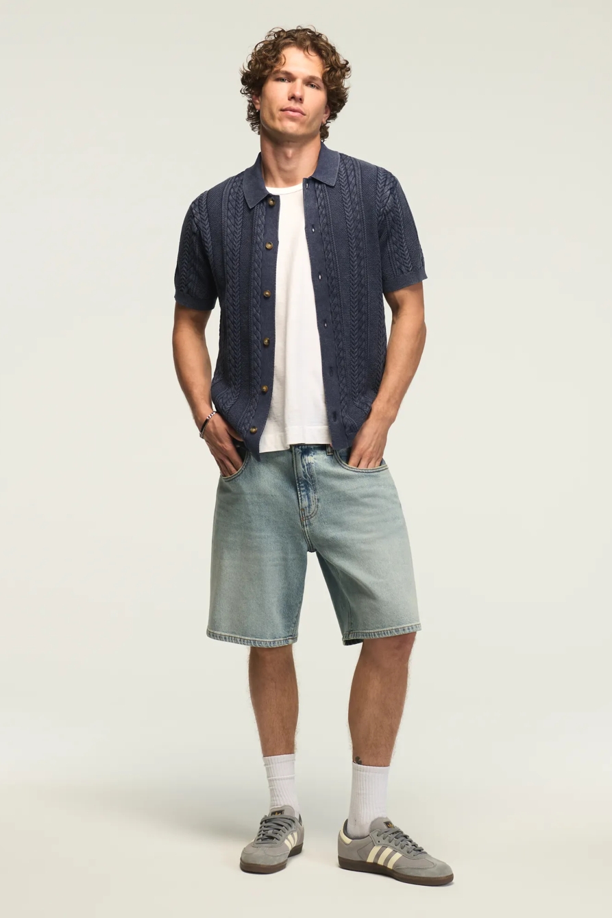 FISHERMAN CABLE BUTTON DOWN SWEATER, image 2