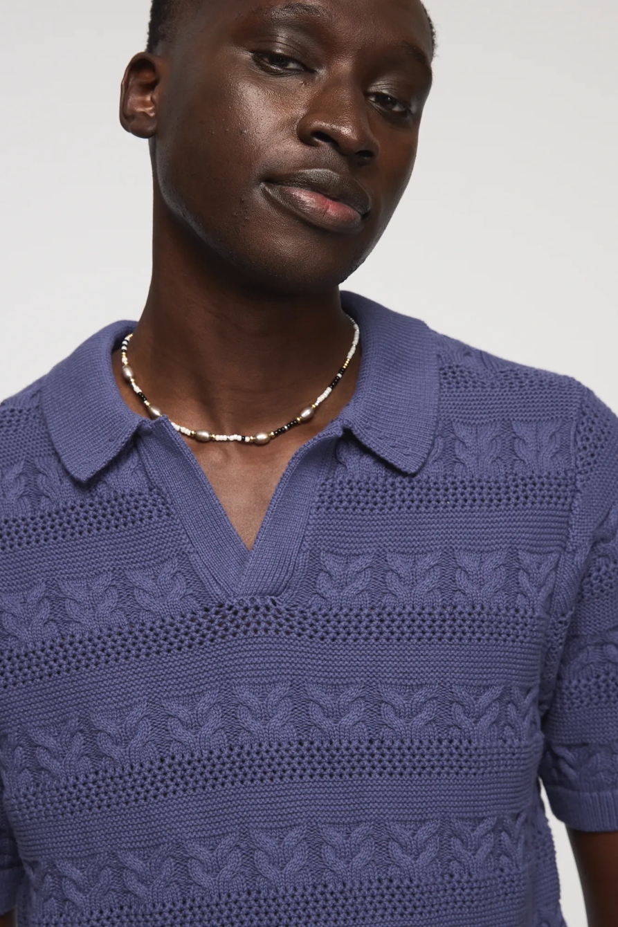 ALL OVER TEXTURE JOHNNY COLLAR SWEATER, image 2