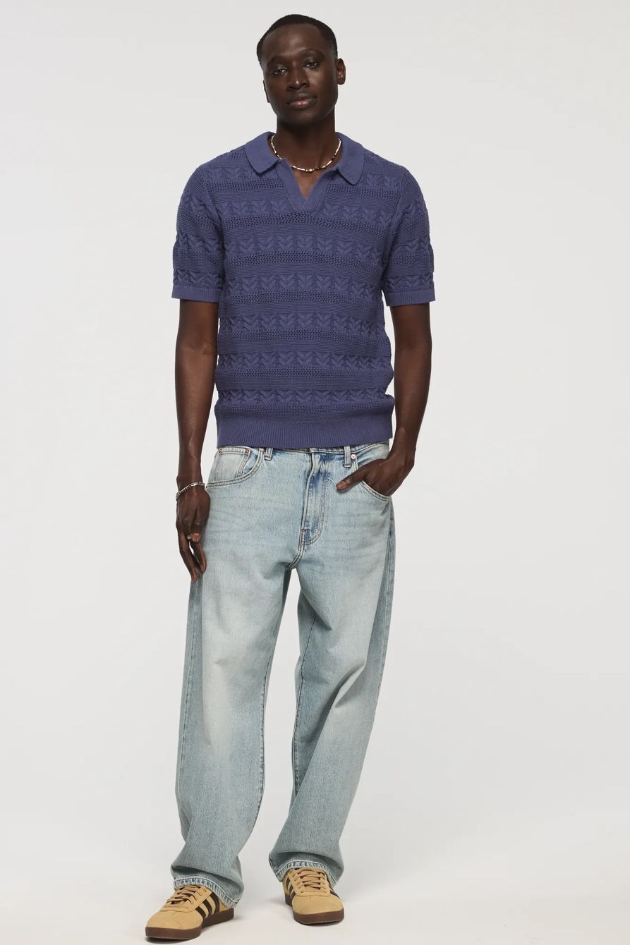 ALL OVER TEXTURE JOHNNY COLLAR SWEATER, image 5