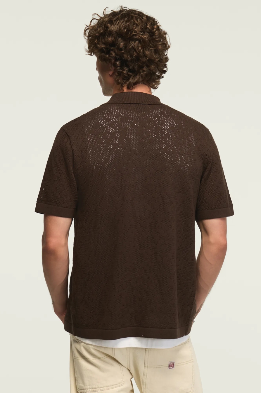 INTARSIA LACE BUTTON DOWN SWEATER, image 3