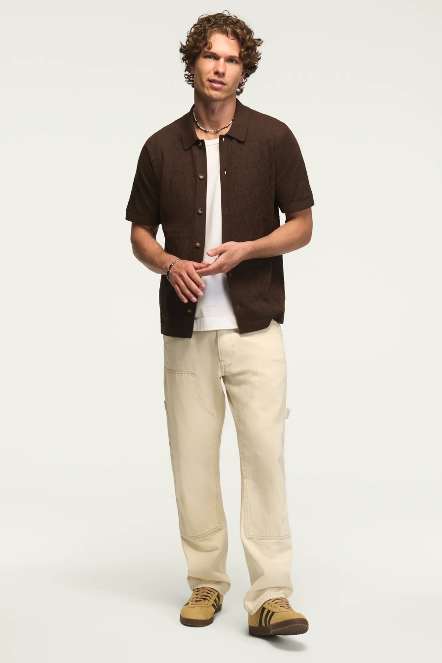 INTARSIA LACE BUTTON DOWN SWEATER, image 5