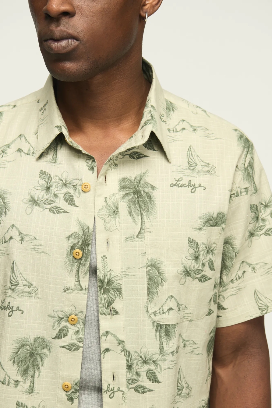 SHORT SLEEVE PRINTED CAMP COLLAR SHIRT, image 2