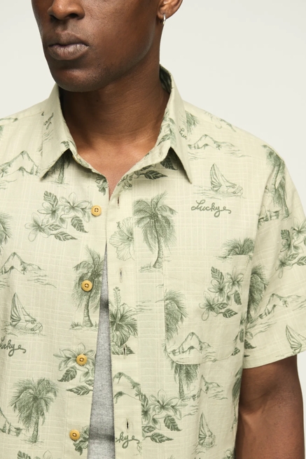 SHORT SLEEVE PRINTED CAMP COLLAR SHIRT, image 2