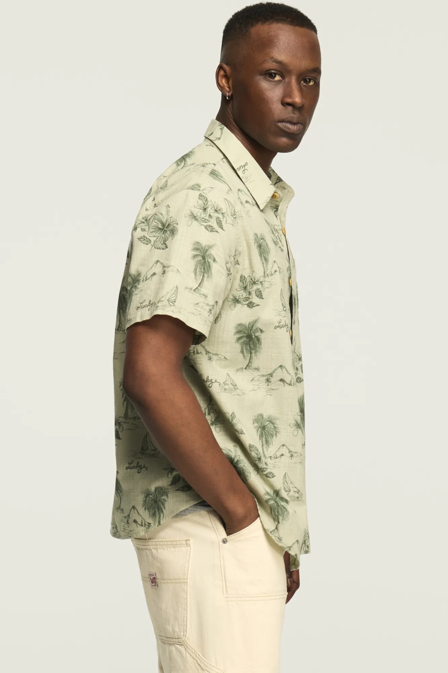 SHORT SLEEVE PRINTED CAMP COLLAR SHIRT, image 4