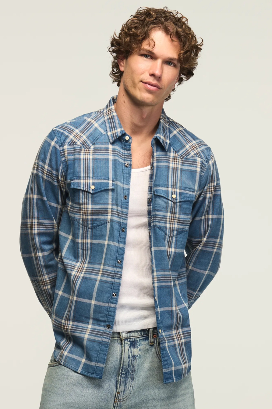 LONG SLEEVE DOUBLE GAUZE MESA WESTERN SHIRT, image 1