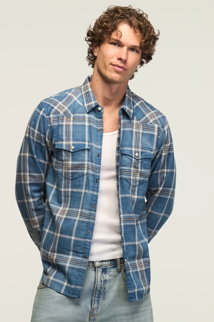 LONG SLEEVE DOUBLE GAUZE MESA WESTERN SHIRT, image 1