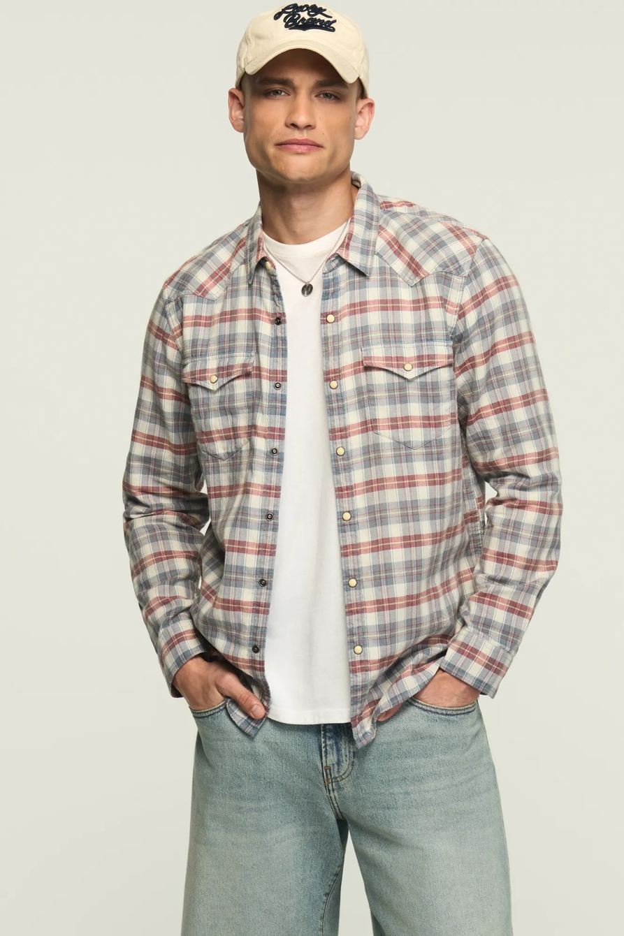 LONG SLEEVE DOUBLE GAUZE MESA WESTERN SHIRT, image 1