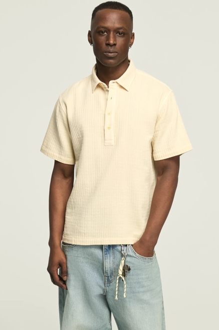 SHORT SLEEVE DOUBLE CLOTH POPOVER SHIRT, image 1