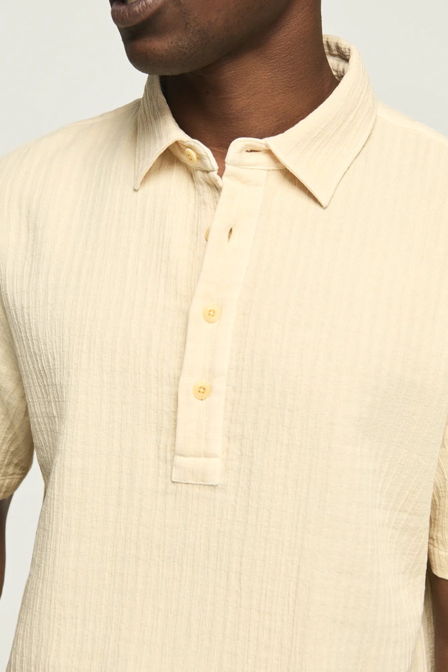 SHORT SLEEVE DOUBLE CLOTH POPOVER SHIRT, image 2