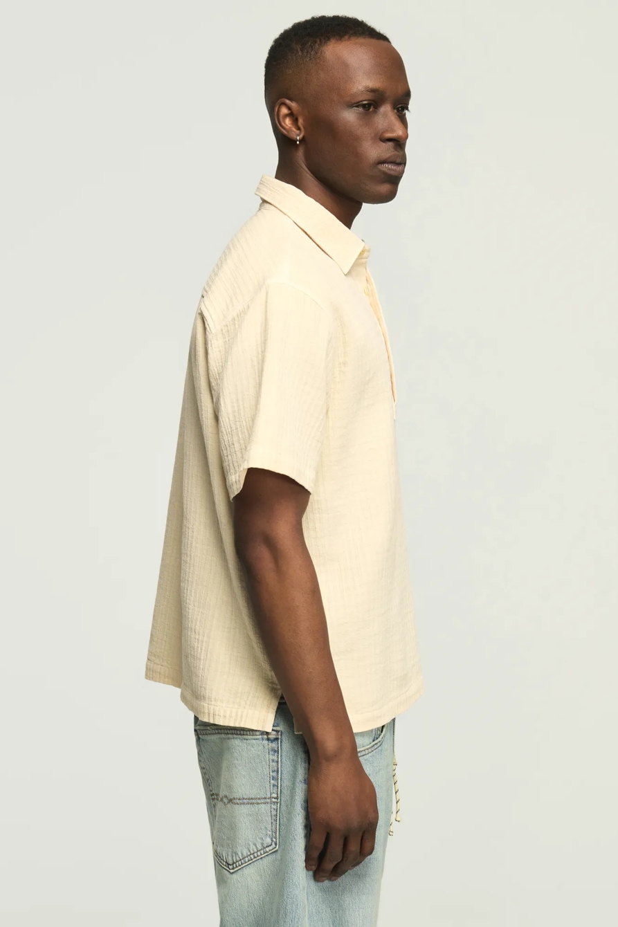 SHORT SLEEVE DOUBLE CLOTH POPOVER SHIRT, image 4
