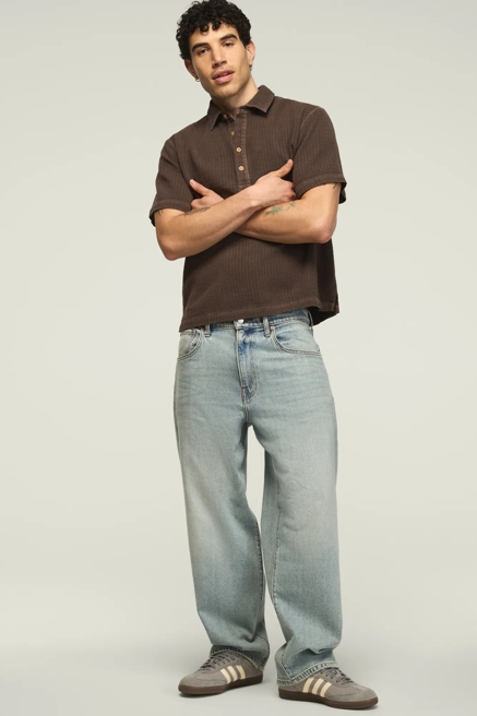 SHORT SLEEVE DOUBLE CLOTH POPOVER SHIRT, image 2