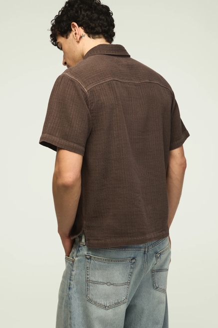 SHORT SLEEVE DOUBLE CLOTH POPOVER SHIRT, image 3
