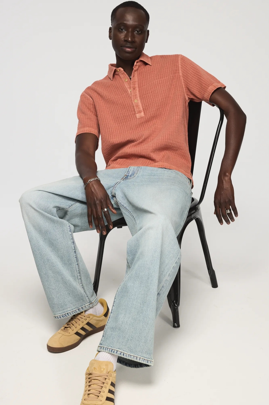 SHORT SLEEVE DOUBLE CLOTH POPOVER SHIRT, image 5