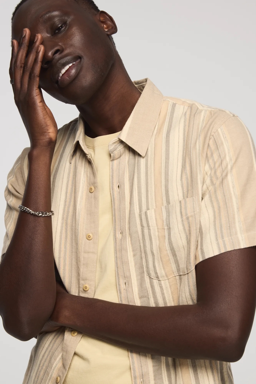 SHORT SLEEVE ONE POCKET SAN GABRIEL DOBBY, image 1