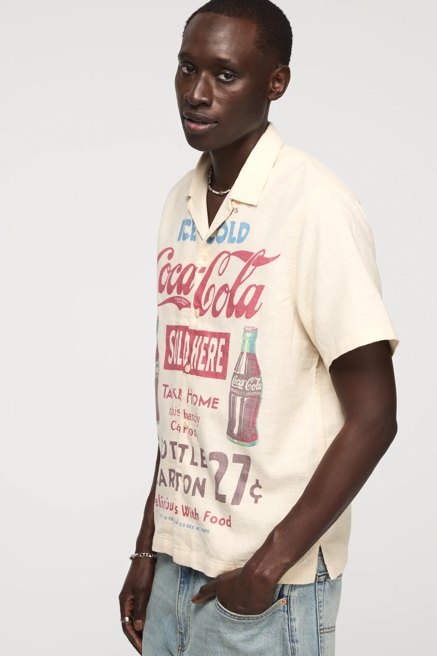 SHORT SLEEVE COCA COLA PRINTED SHIRT, image 4