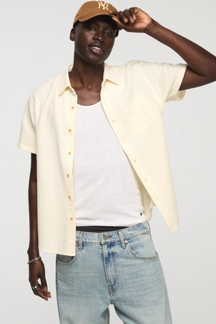 SHORT SLEEVE DOUBLE GAUZE SHIRT, image 1