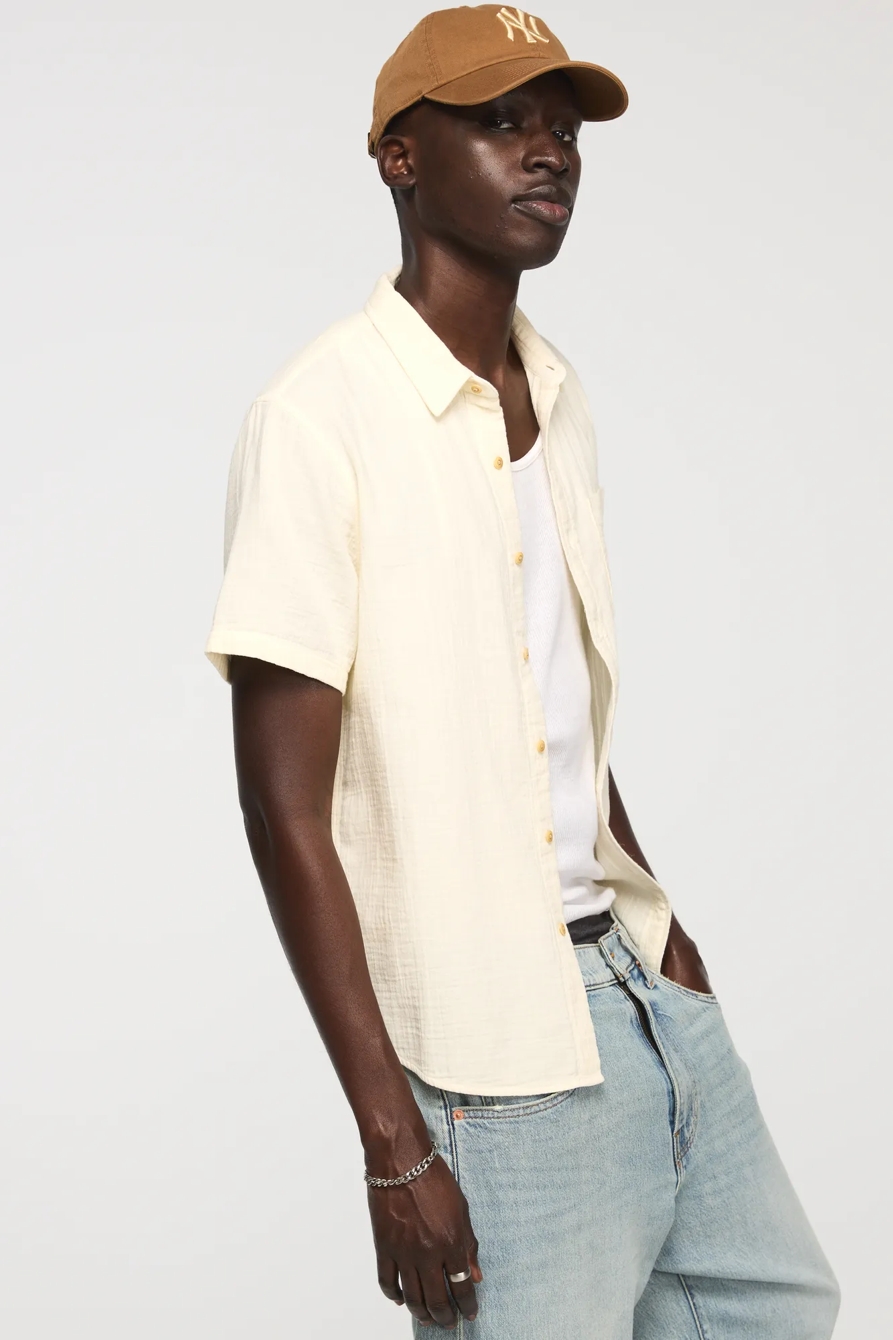 SHORT SLEEVE DOUBLE GAUZE SHIRT, image 4