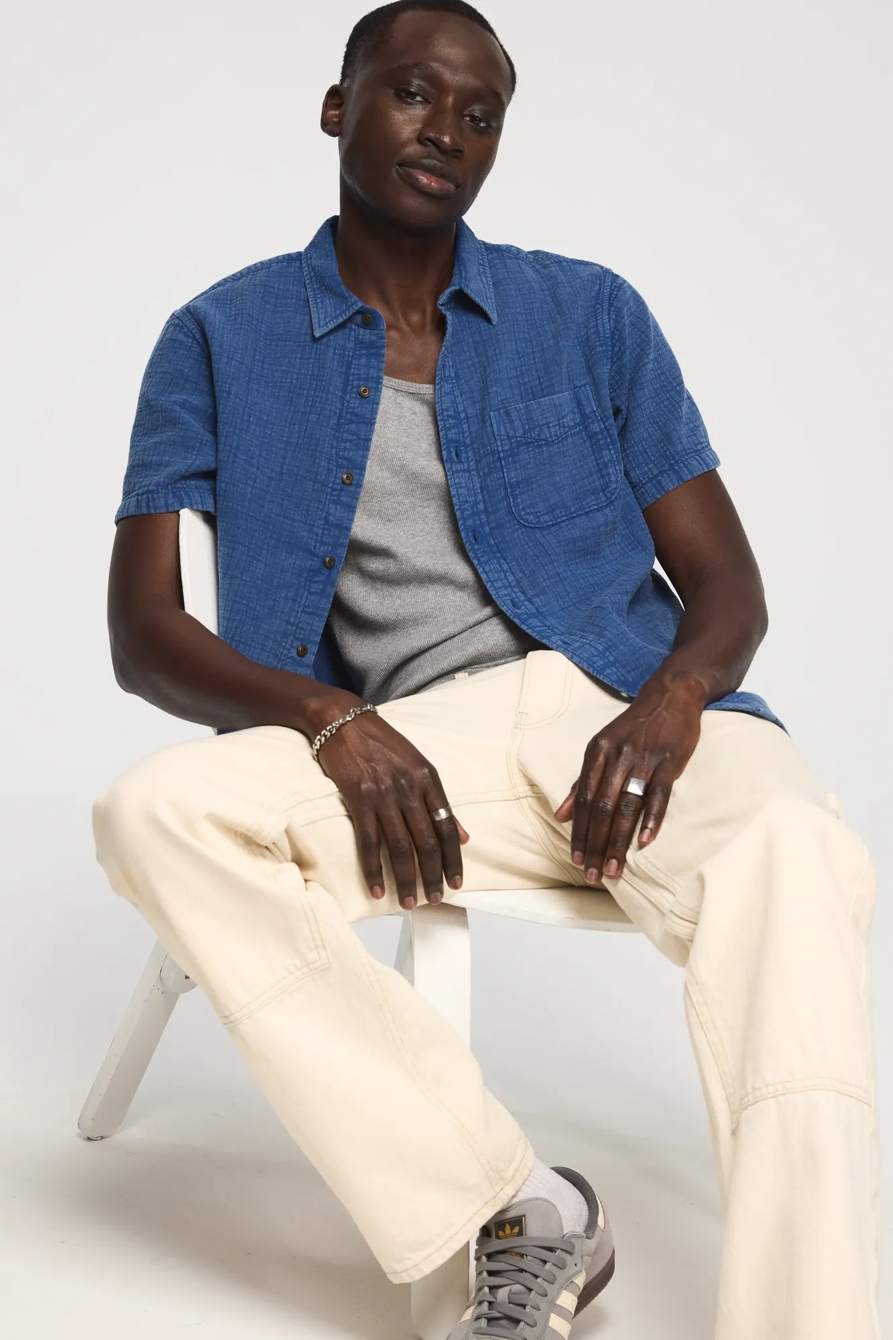 SHORT SLEEVE DOUBLE GAUZE SHIRT, image 5