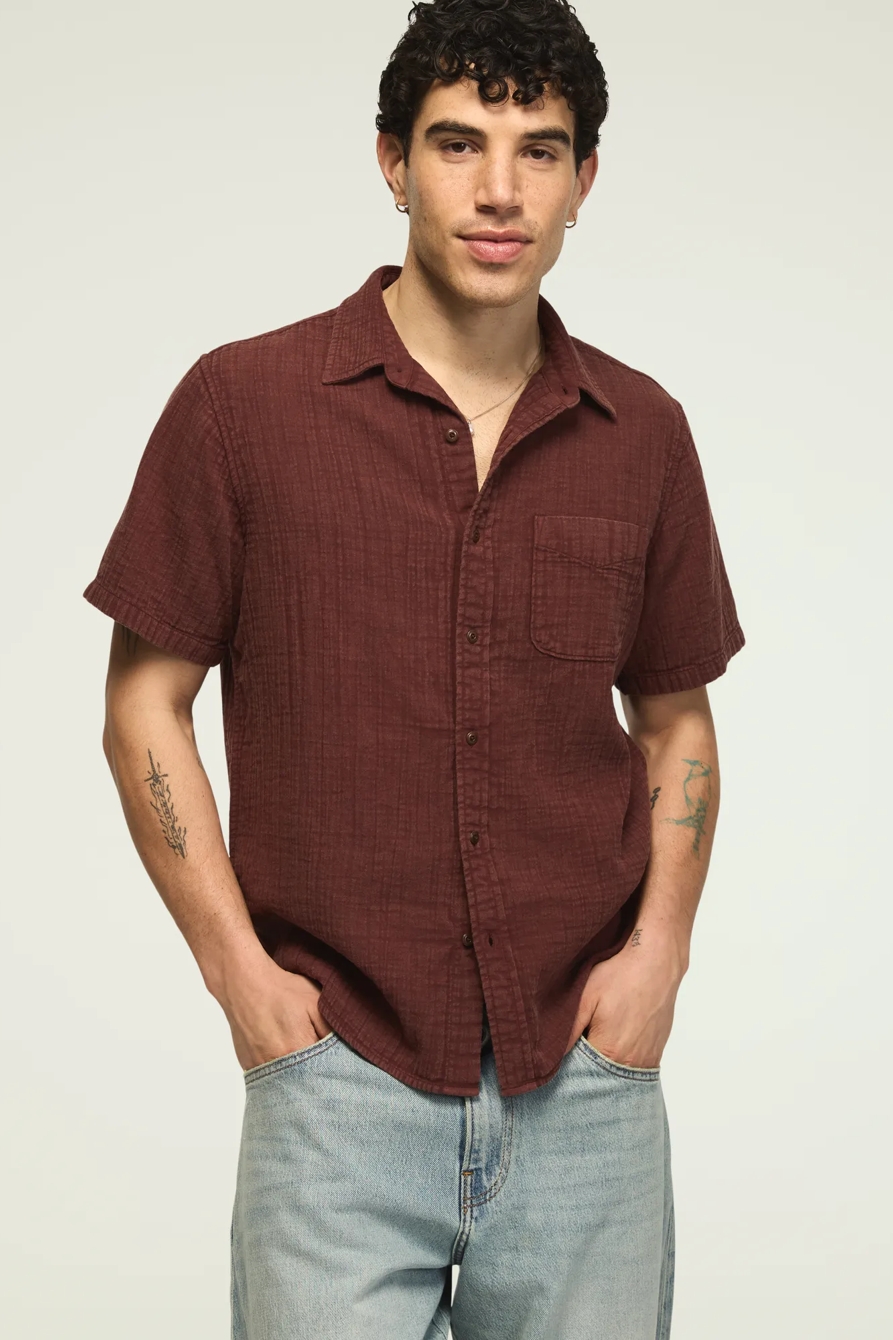 SHORT SLEEVE DOUBLE GAUZE SHIRT, image 5
