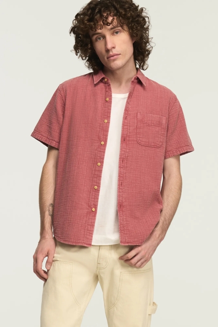 SHORT SLEEVE DOUBLE GAUZE SHIRT, image 1