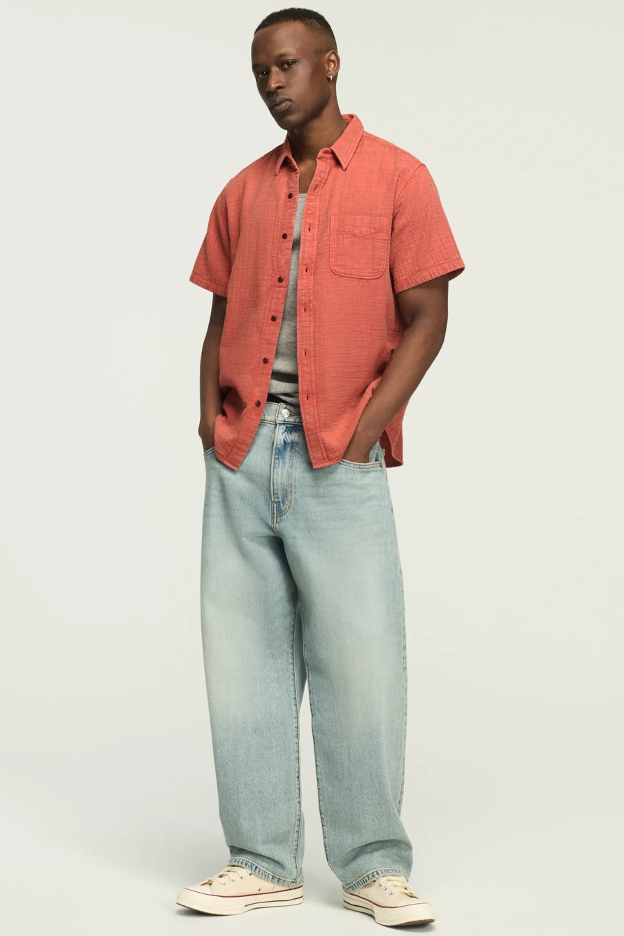 SHORT SLEEVE DOUBLE GAUZE SHIRT, image 5