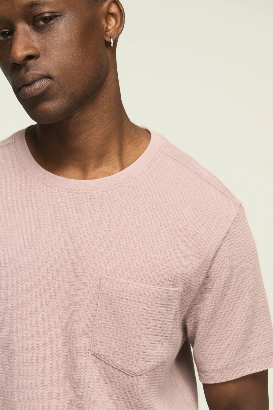 TEXTURED POCKET CREW NECK TEE, image 2