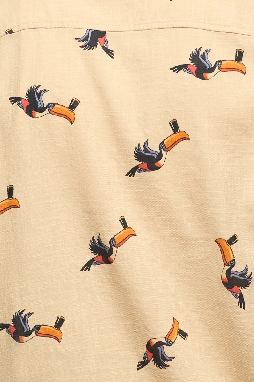 GUINNESS TOUCAN PRINT CAMP COLLAR SHIRT, image 3