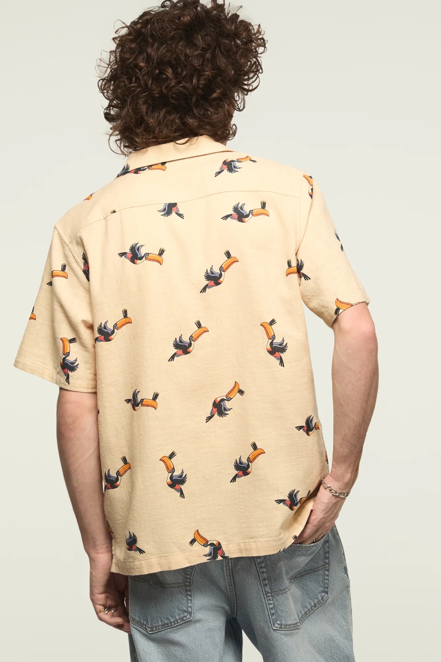 GUINNESS TOUCAN PRINT CAMP COLLAR SHIRT, image 4