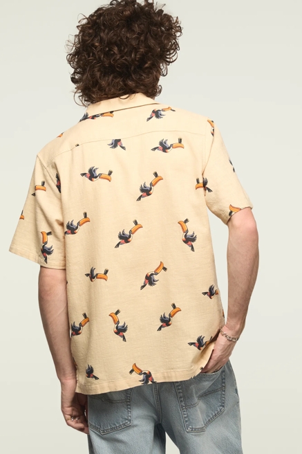 GUINNESS TOUCAN PRINT CAMP COLLAR SHIRT, image 4