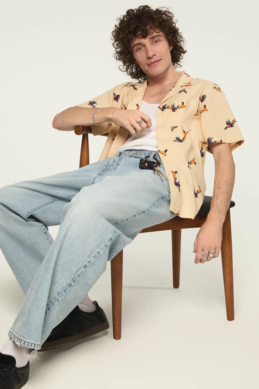 GUINNESS TOUCAN PRINT CAMP COLLAR SHIRT, image 6