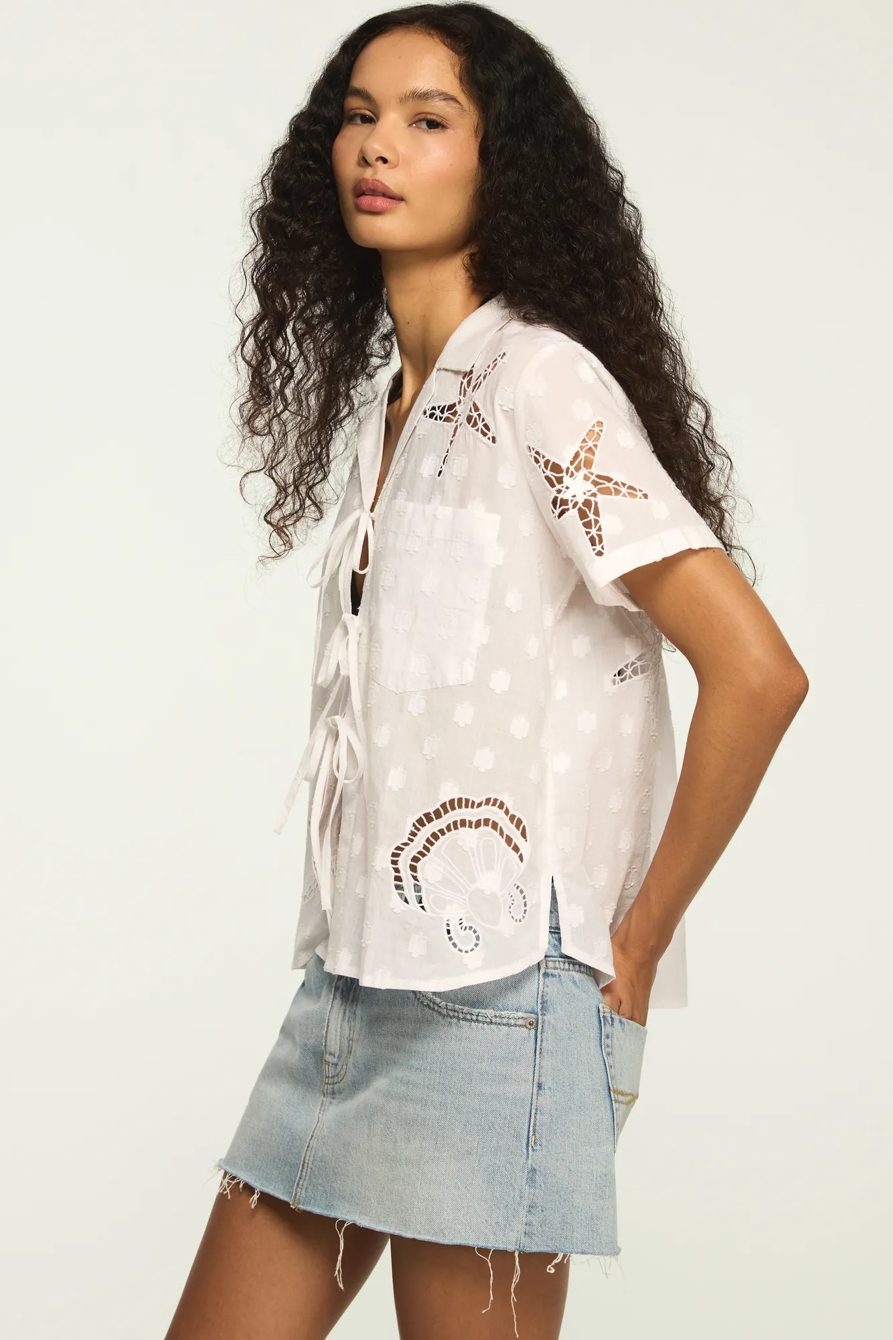 NOVELTY TIE FRONT SHIRT, image 3