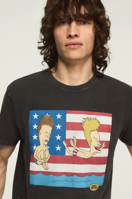 MTV BEAVIS AND BUTTHEAD FLAG TEE, image 1
