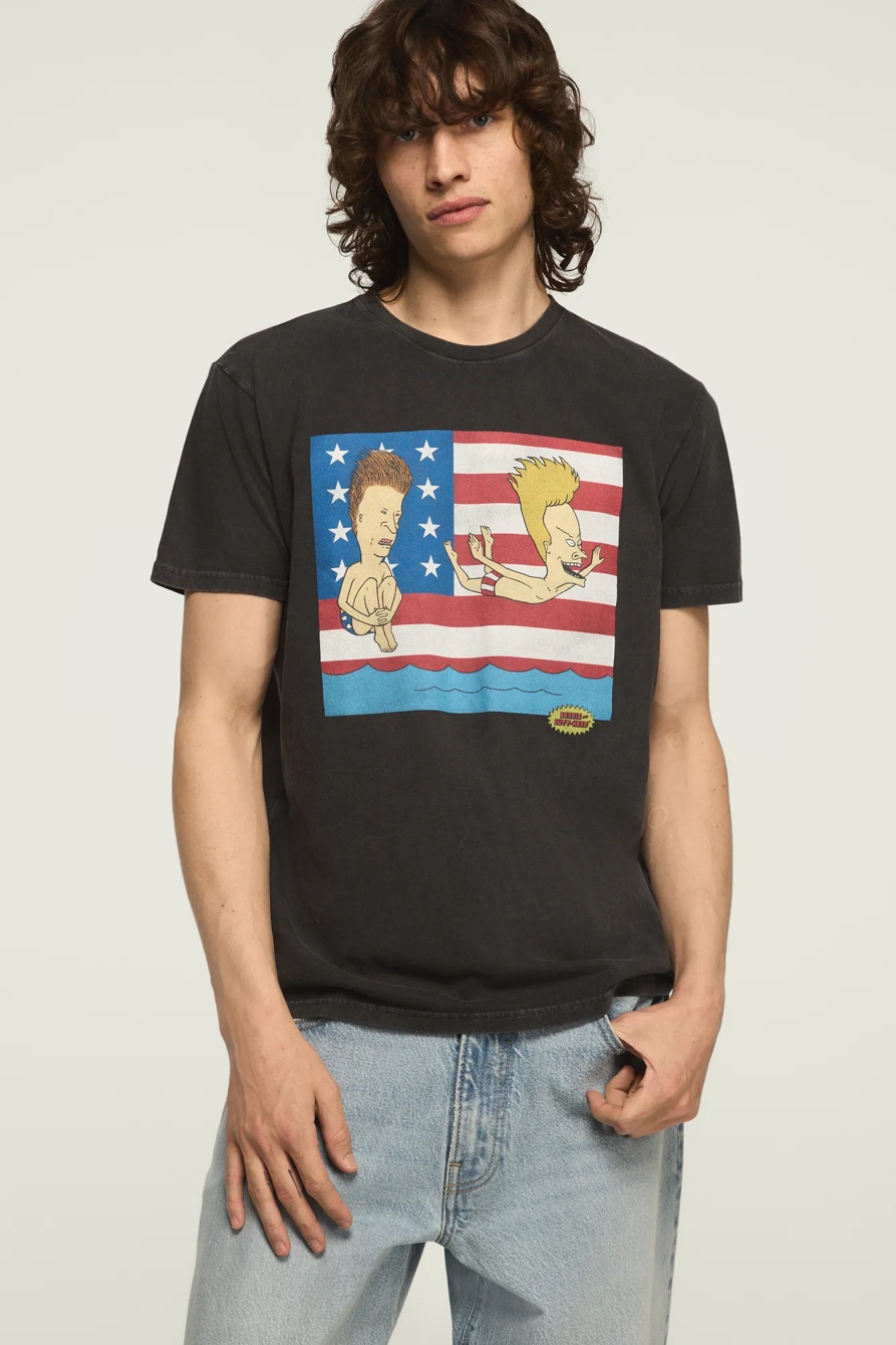 MTV BEAVIS AND BUTTHEAD FLAG TEE, image 2