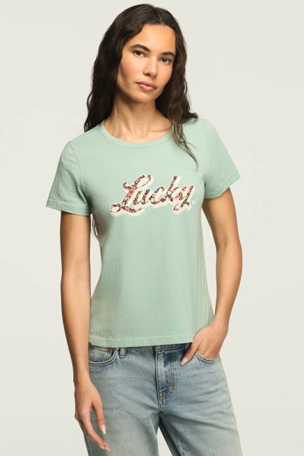 LUCKY LOGO FLORAL CLASSIC CREW, image 1