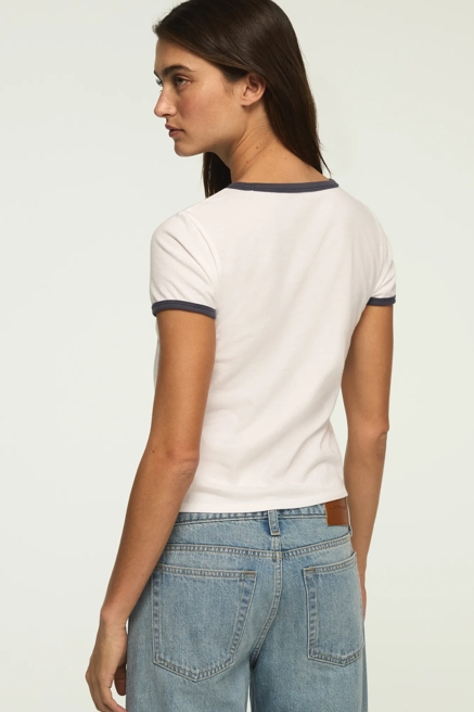 LUCKY BOW CROP RINGER TEE, image 4