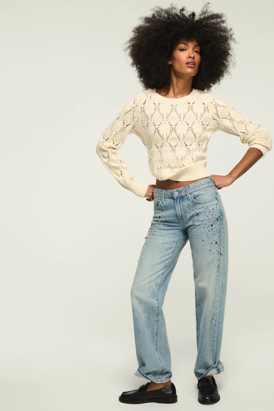 LACE CREW NECK SWEATER, image 5