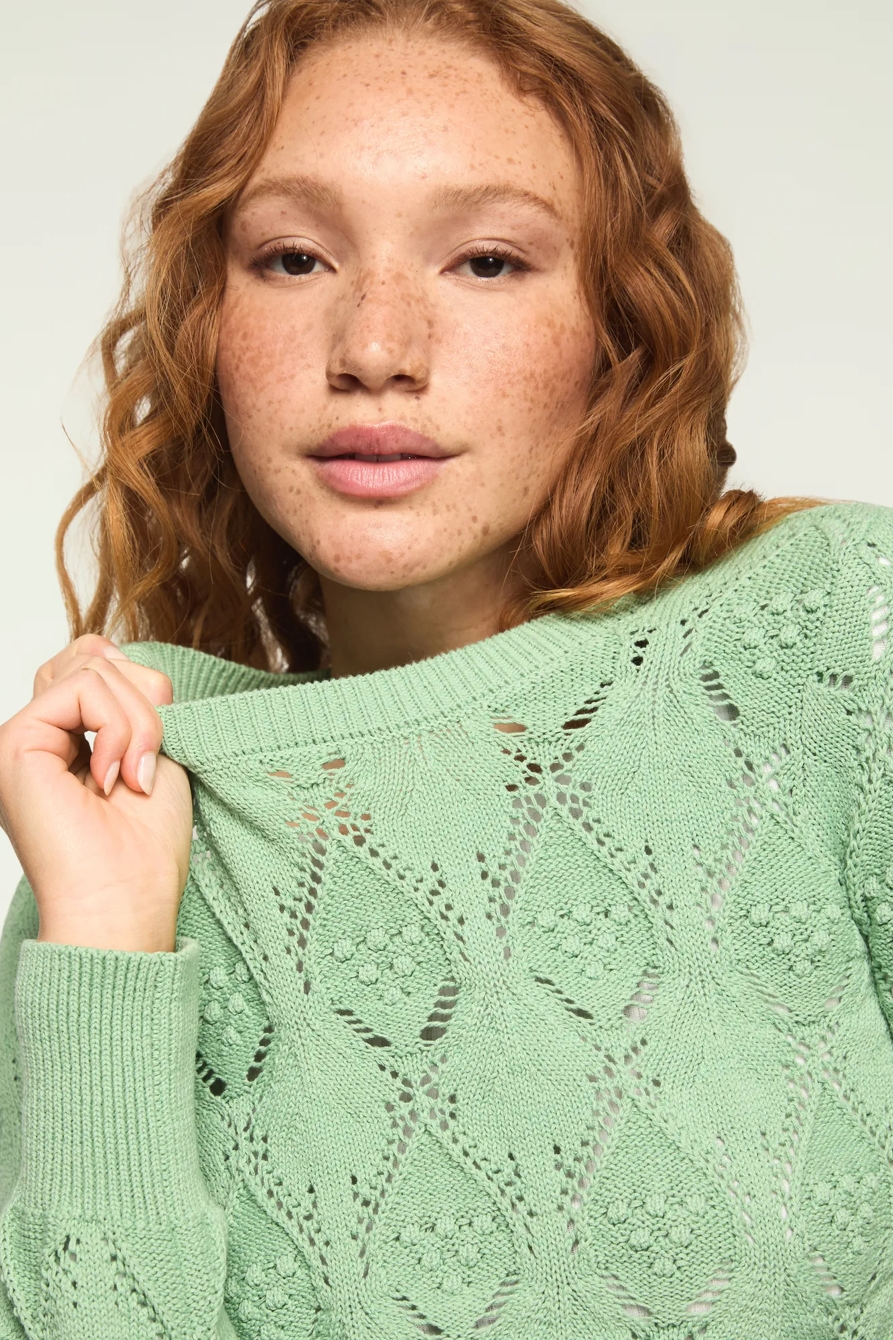 LACE CREW NECK SWEATER, image 5