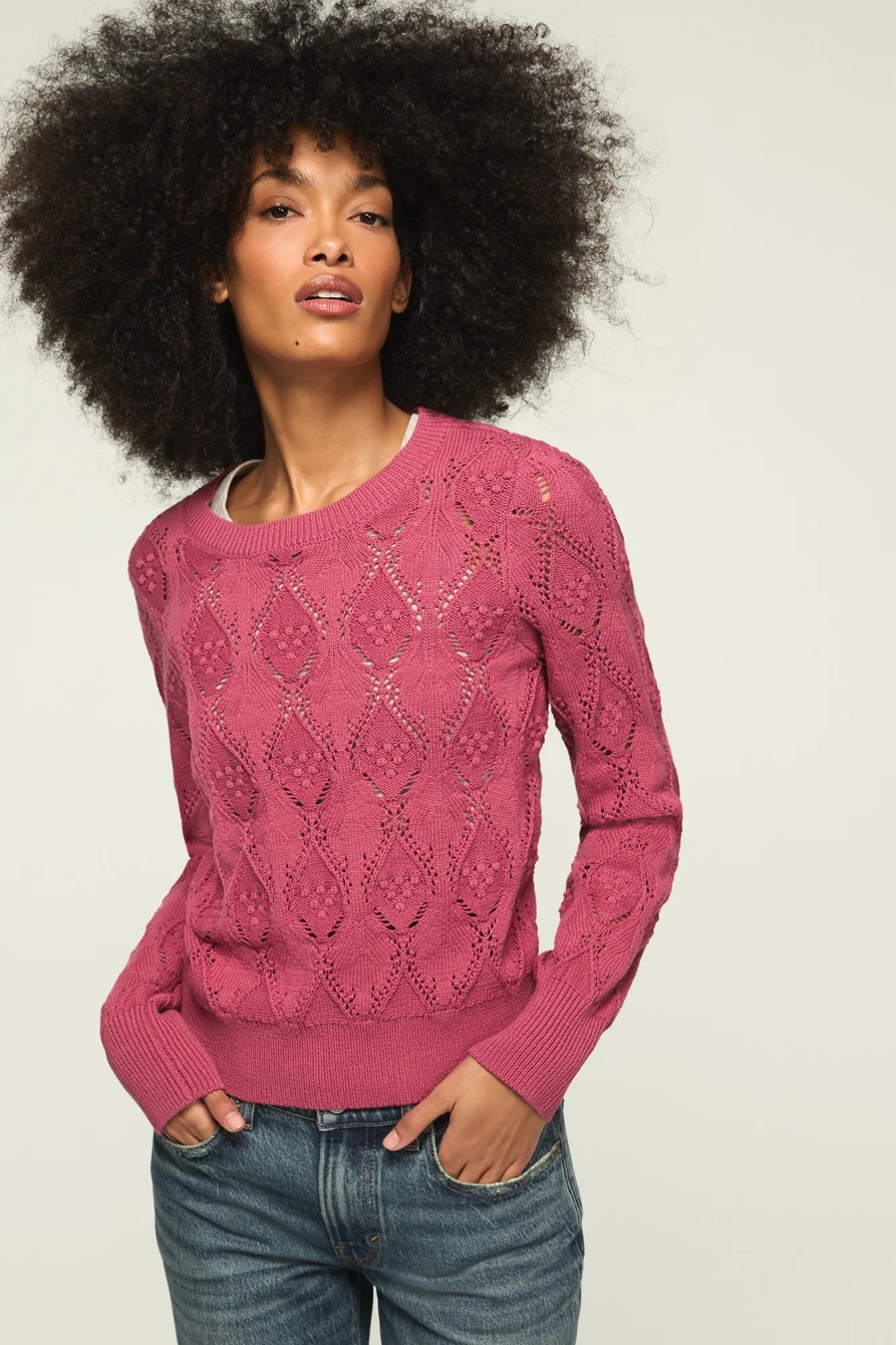 LACE CREW NECK SWEATER, image 2