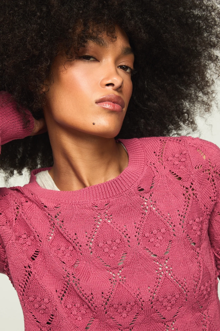 LACE CREW NECK SWEATER, image 5