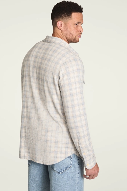 BIG AND TALL DOUBLE FACED SOFT PLAID KNIT SHIRT, image 3