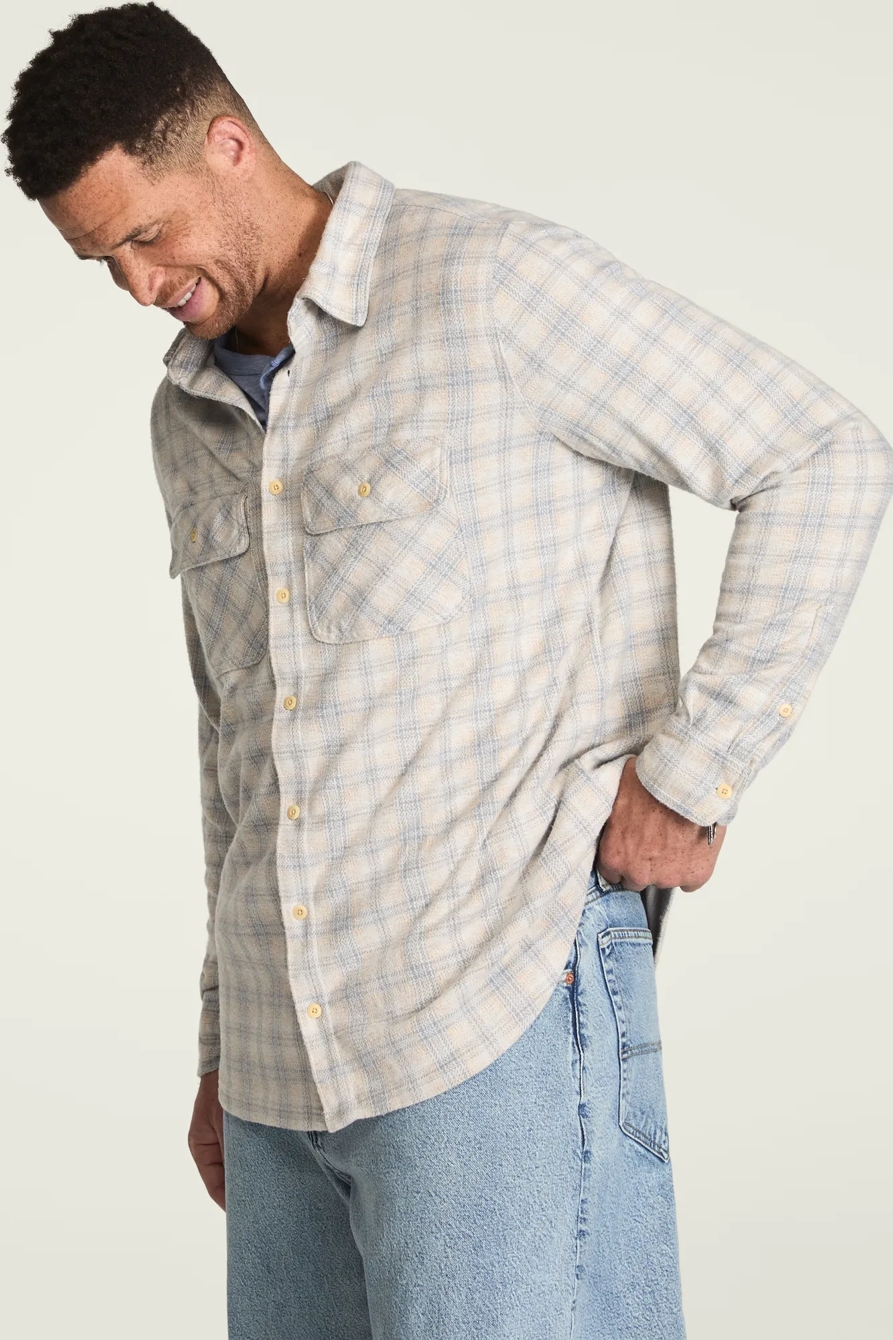 BIG AND TALL DOUBLE FACED SOFT PLAID KNIT SHIRT, image 4