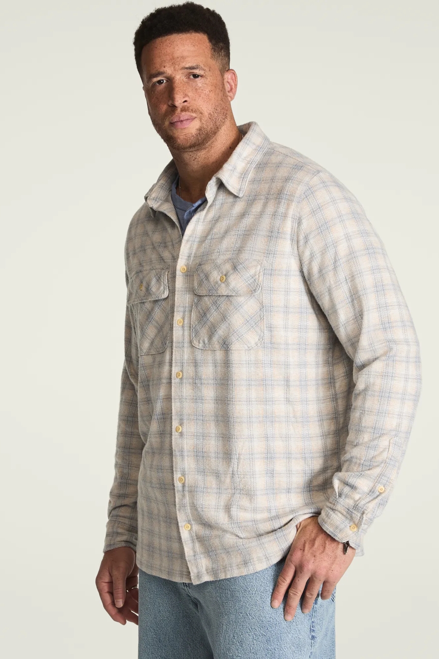 BIG AND TALL DOUBLE FACED SOFT PLAID KNIT SHIRT, image 5