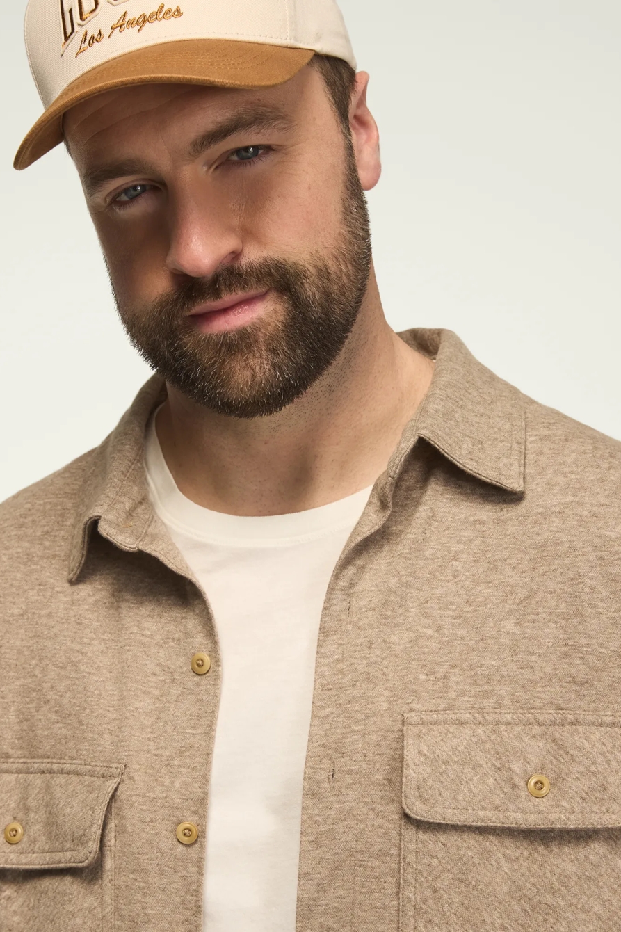 BIG AND TALL DOUBLE FACED SOFT PLAID KNIT SHIRT, image 2