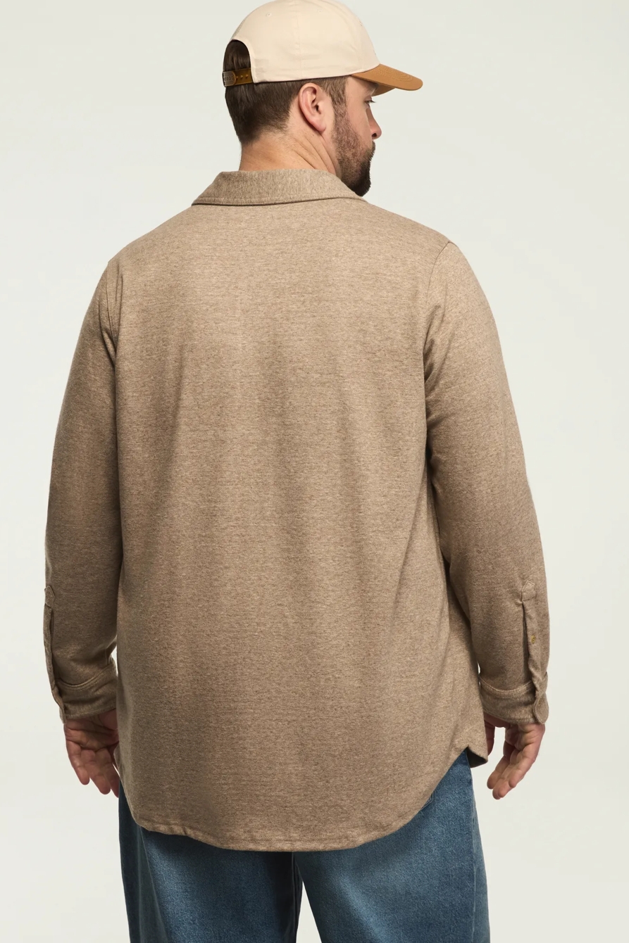 BIG AND TALL DOUBLE FACED SOFT PLAID KNIT SHIRT, image 3