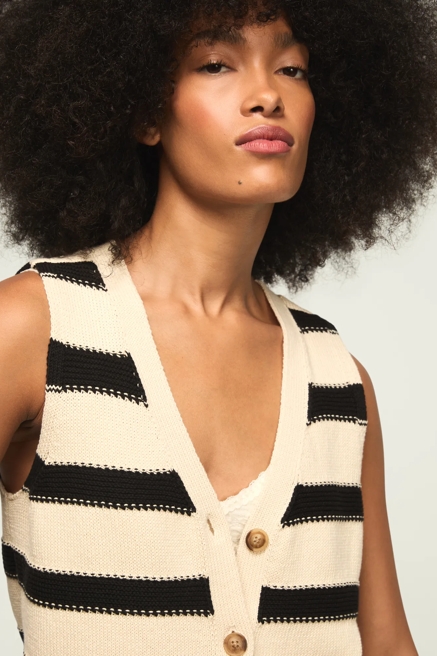 STRIPED SWEATER VEST, image 2