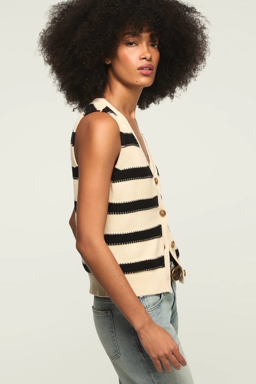 STRIPED SWEATER VEST, image 4