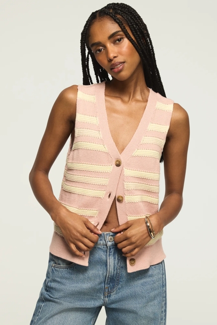 STRIPED SWEATER VEST, image 1