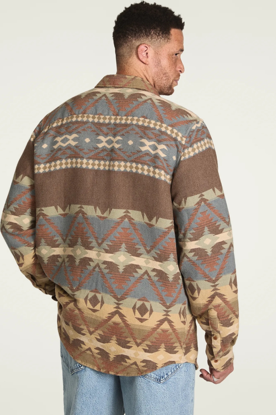 BIG AND TALL JACQUARD FLANNEL SHIRT, image 3