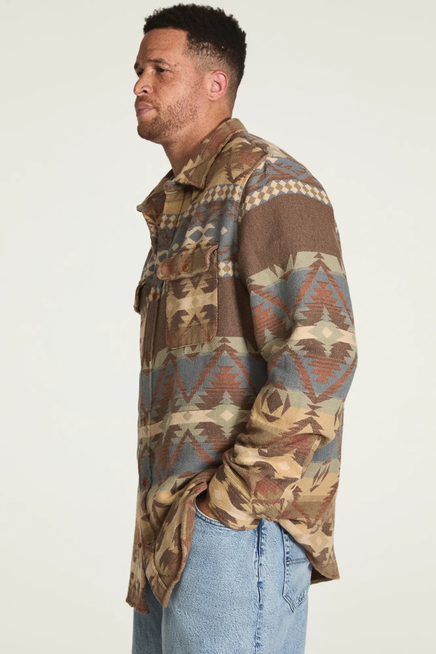 BIG AND TALL JACQUARD FLANNEL SHIRT, image 4